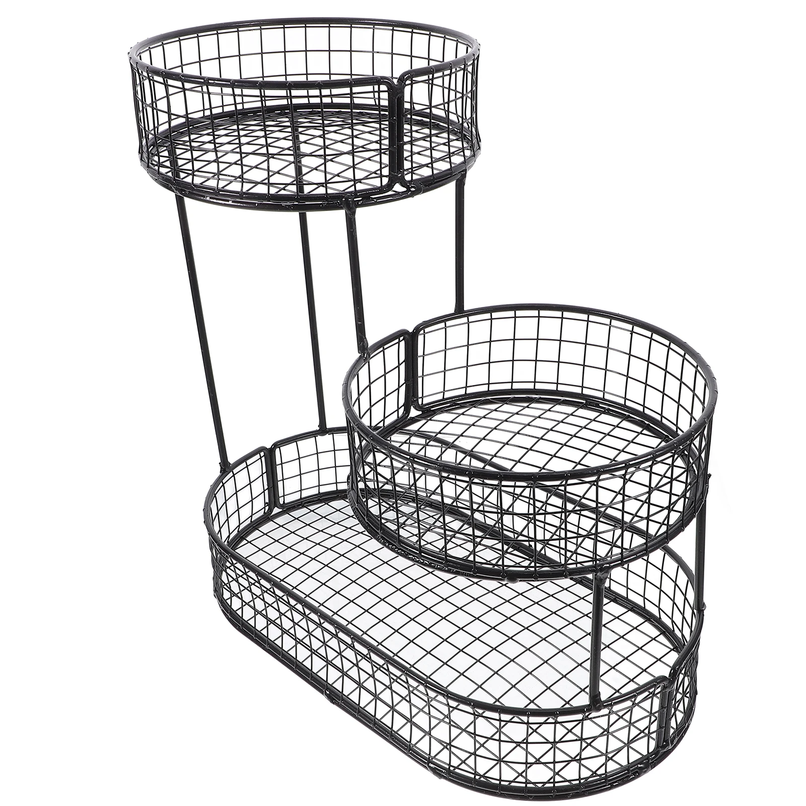 

3-Tier Fruit Basket Metal Wire Countertop Organizer For Kitchen Storage Snacks Vegetables Fruits Bowl Home Restaurant Hotel