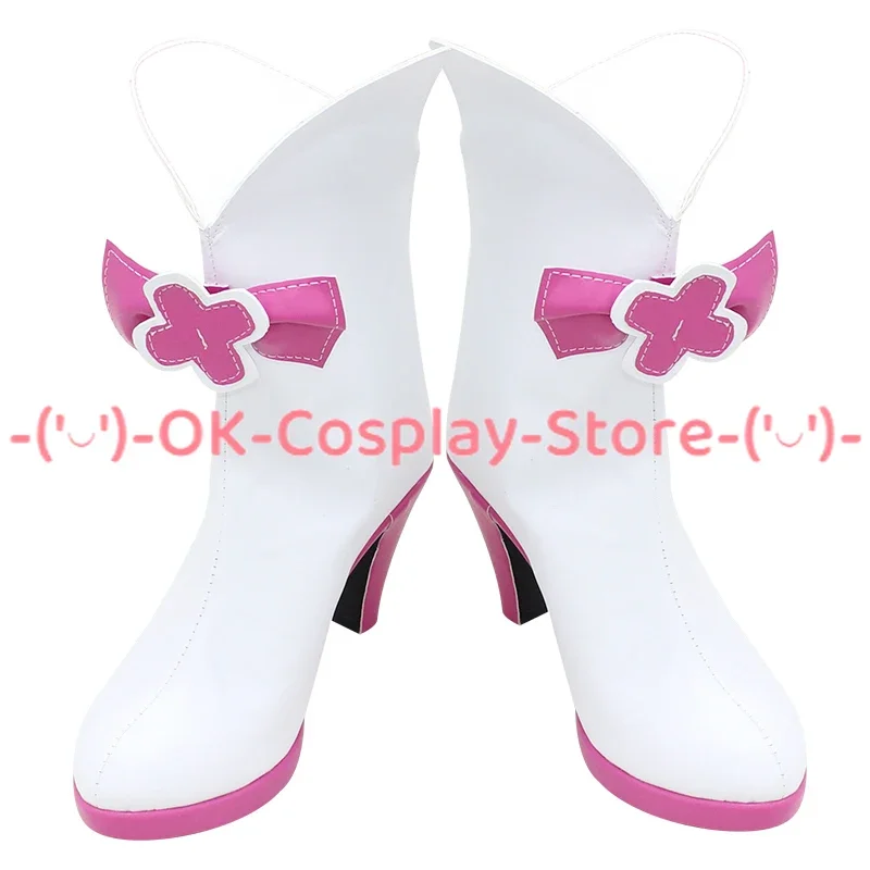 KiraKira Cure Flora Cosplay Shoes Halloween Carnival Boots PU Leather Shoes Cosplay Prop Custom Made