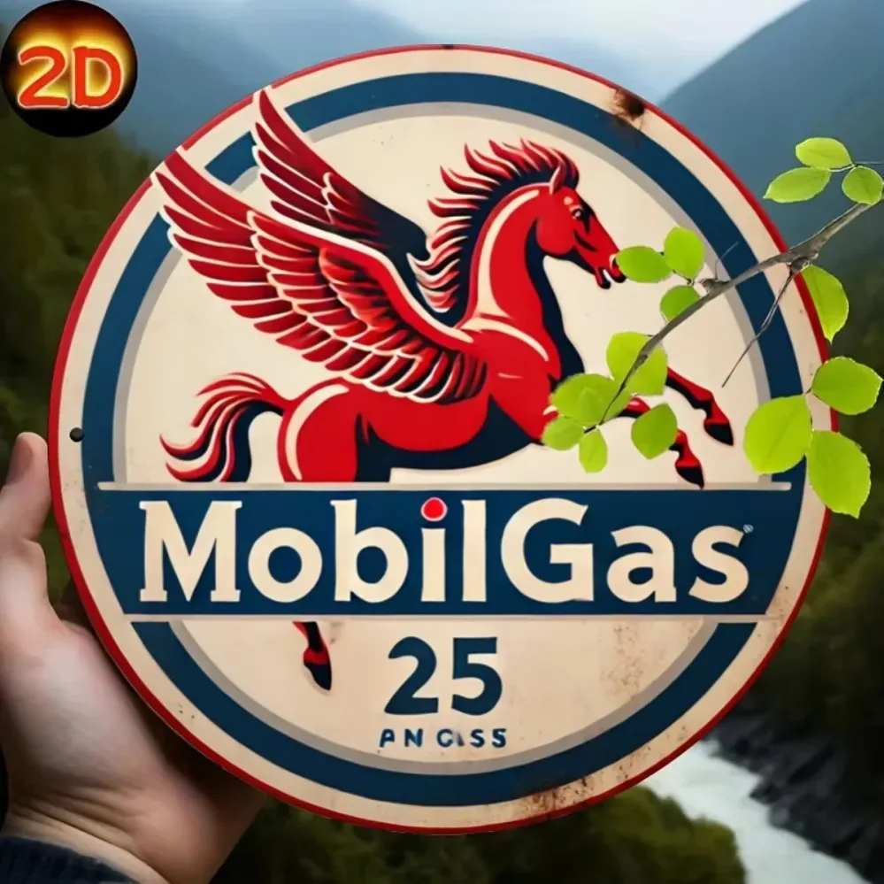 علامة بيغاسوس موبيل الغاز الساحرة: مرح قديم، مثالية للحانات والمقاهي والمنازل، مع تعليق جهد