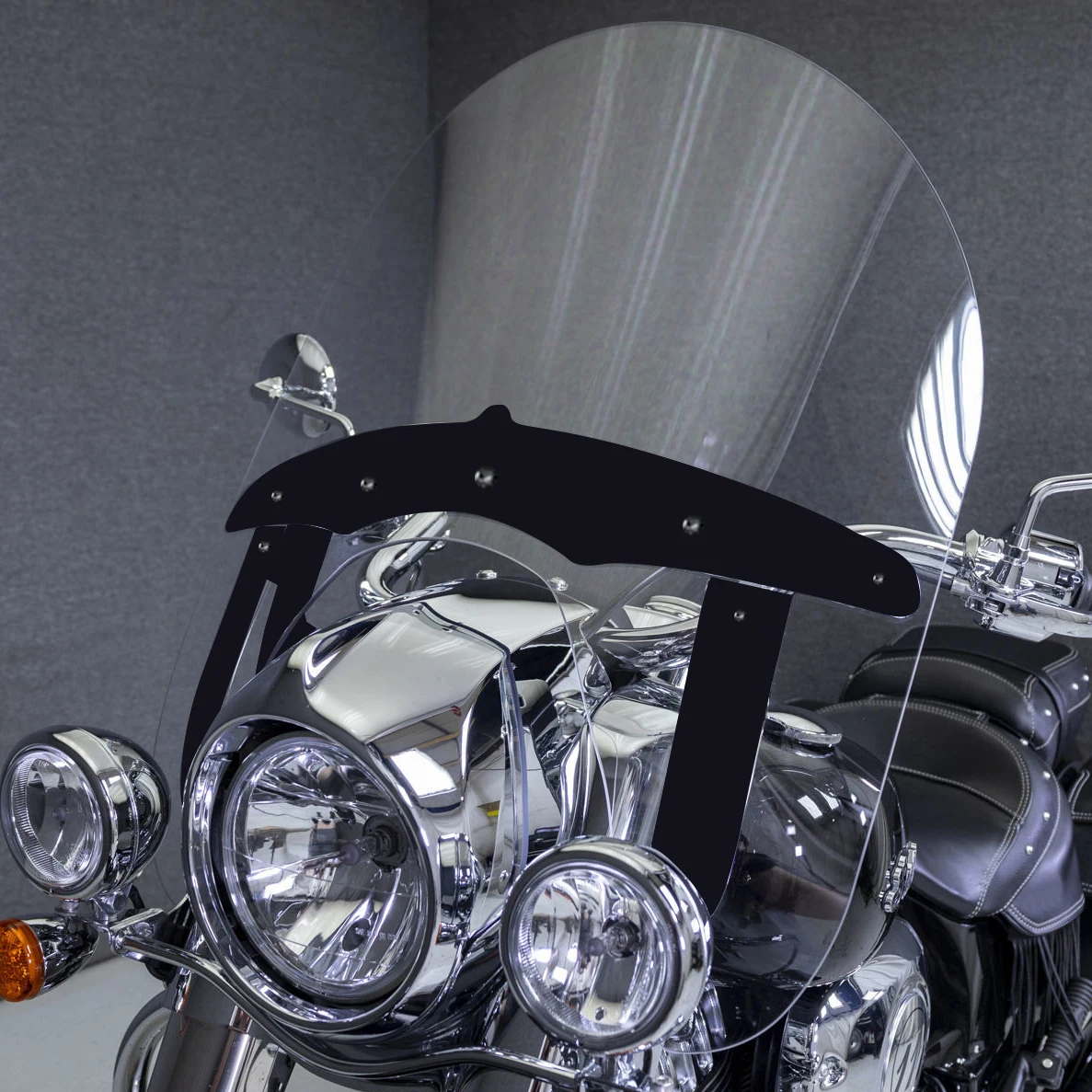 

Panical Front Windshield Windscreen Deflector Spoiler Baffle Cafe Racer For Indian Classic Chief Dark Horse Chief 2014-2024