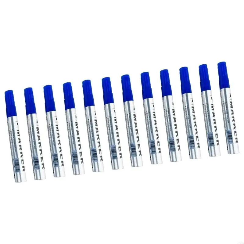 

12 упаковок общих маркеров, непроницаемая формула, маслостойкий набор инструментов для письма с несколькими веществами