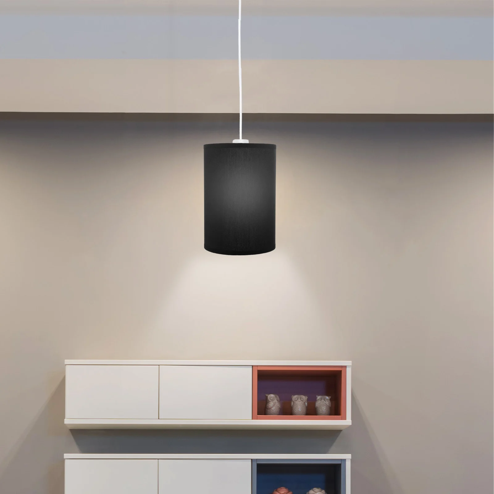 

Round Decorative Lampshade TC Iron Simple Sturdy Structure Eye Protection Light Cover Small Vertical Narrow Bulb Pendant Floor