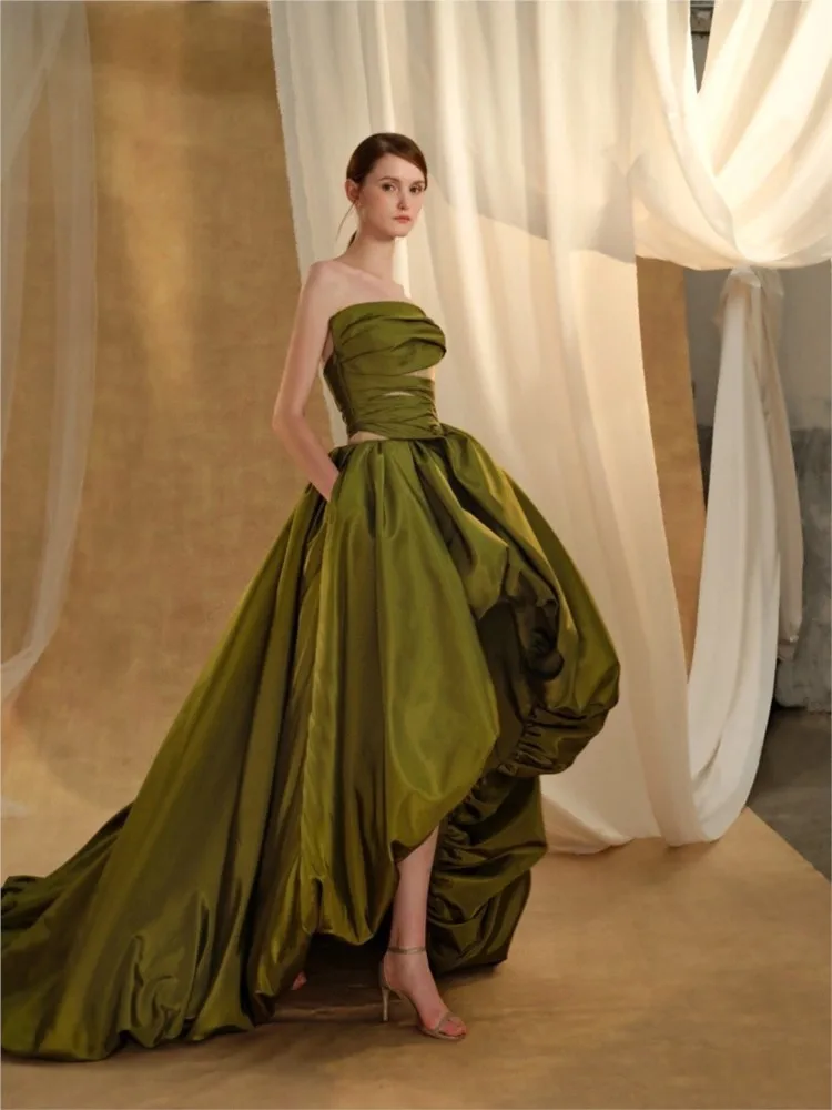 

Fruit green toasting party banquet birthday dress