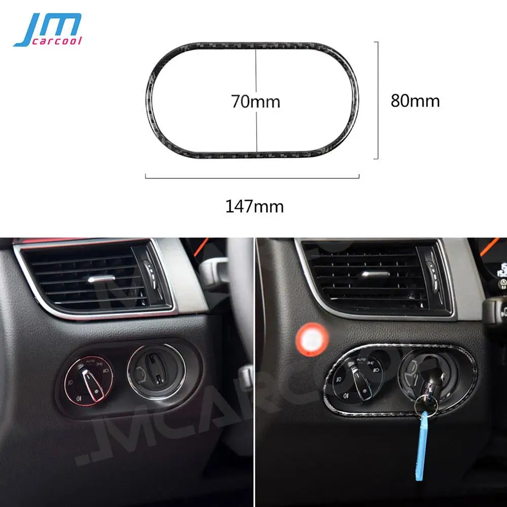 

Carbon Fiber Car Headlight Button Ignition Switch Trim Frame Cover Decal Sticker for Porsche Macan 2015-2018