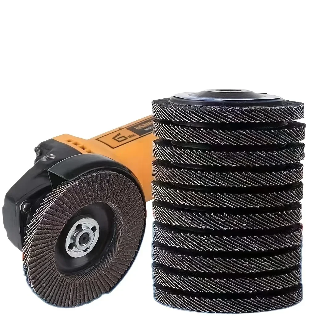 4 Inch Flap Disc 10PCS Angle Grinder Sanding Wheels Metal Stainless Steel Weld Rust Removal Polishing Disc Heavy Duty Zirconia Alumina Abrasive Grinding Wheels Rust Paint Stripping Deburring Surface Finishing Discs Home Care Tool Kit Set Plus Pro Safe view 5
