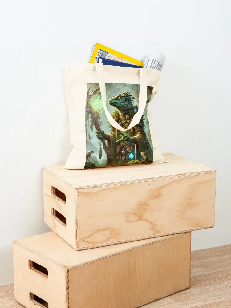 Lizardfolk Druid Tote Bag Women bags bags luxury women shopping trolley bag tote bag men's