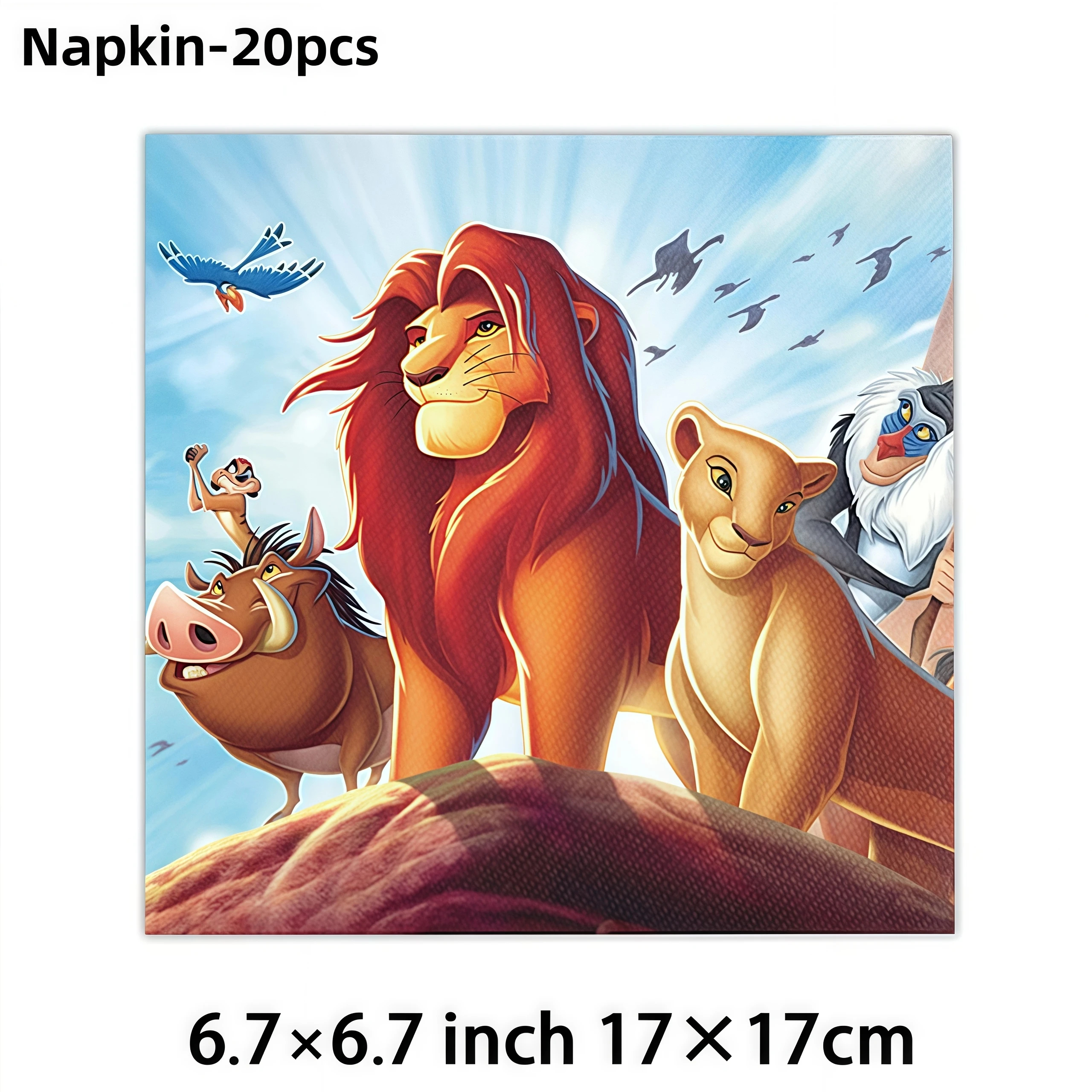 König der Löwen Simba Geburtstagsdekoration Partyzubehör Cartoon-Becher Teller Servietten Tischdecke für Kindergeburtstag Geschenk Babyparty – Detail 18