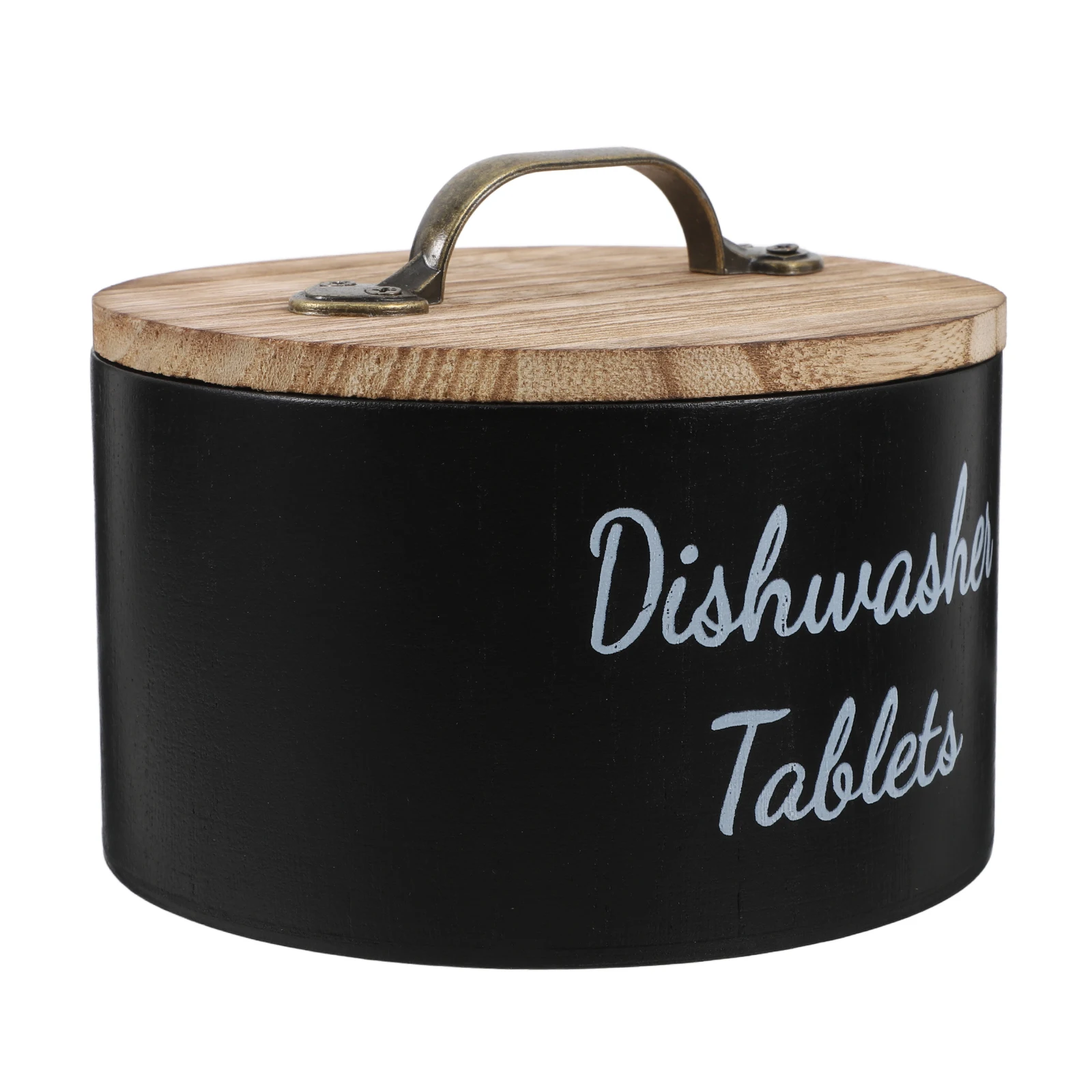

Detergent Tablet Storage Box Wooden Airtight Container for Laundry Powder 1 Piece Compact Round Kitchen Organzier