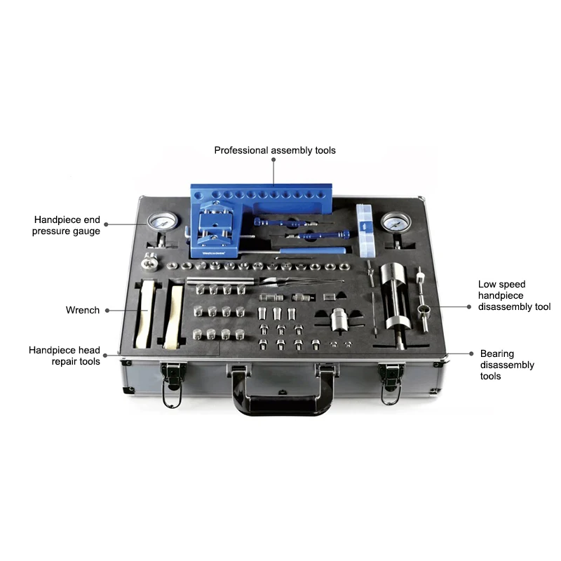 Professional Dental Handpiece Repair Kit  Handpiece Tools Aluminum Box