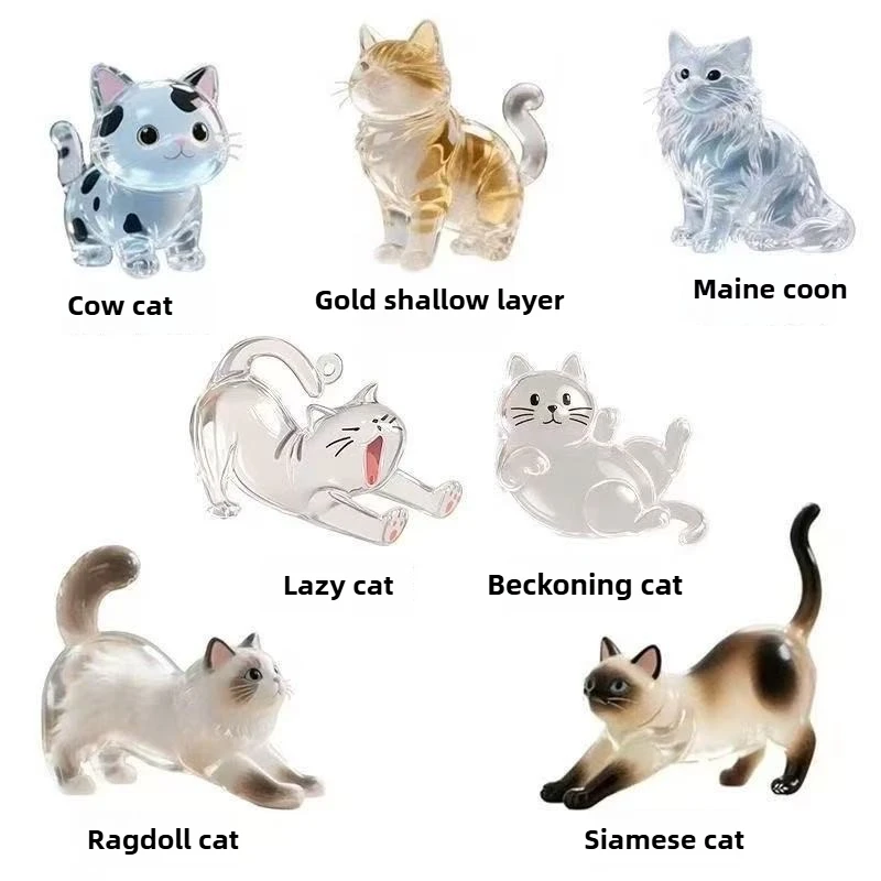 جديد الحيوانات الأليفة الفراء صندوق تخزين المحمولة القط على شكل كيرينغ القطط لوازم القط الشعر تذكار المفاتيح قلادة للزينة هدية #1