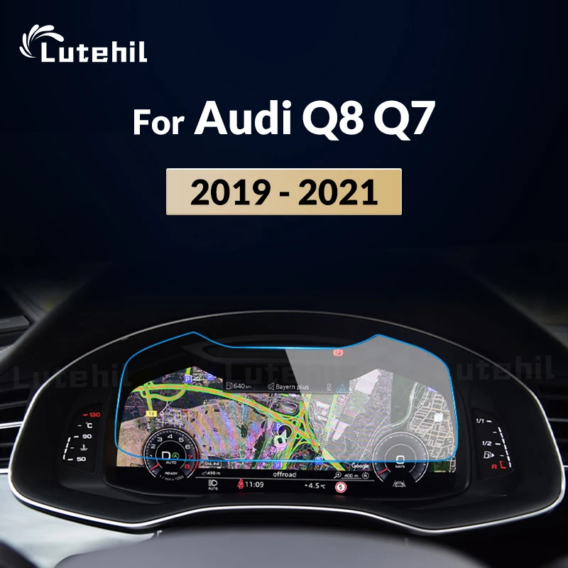 

Для Audi Q8 Q7 2019 2020 2021, автомобильная навигация, закаленное стекло, защитная пленка для экрана, GPS, ЖК-дисплей, наклейка на экран приборной панели