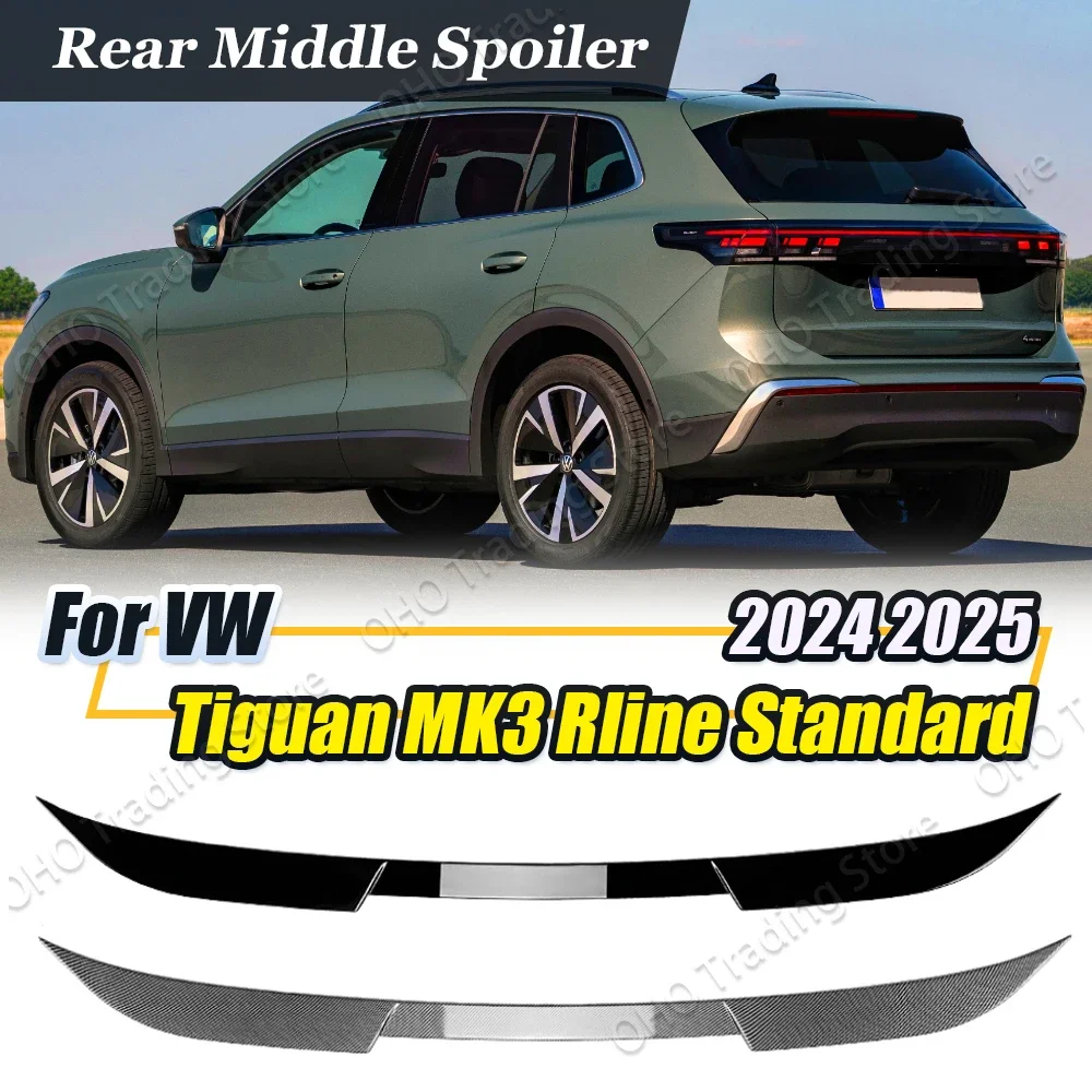 Car Rear Trunk Mid Spoiler For Volkswage Tiguan MK3 Rline Standard 2024 2025 Tailgate Tuning Roof Middle Tail Wing Body Kit