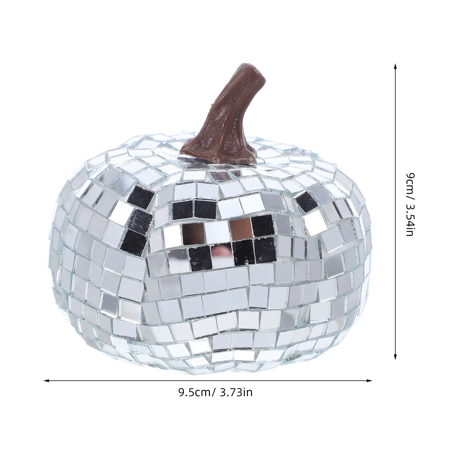 Disco Pumpkin Mirror Artificial Glitter Pumpkin Decor Fall Farmhouse Halloween Table Centerpiece Harvest Thanksgiving