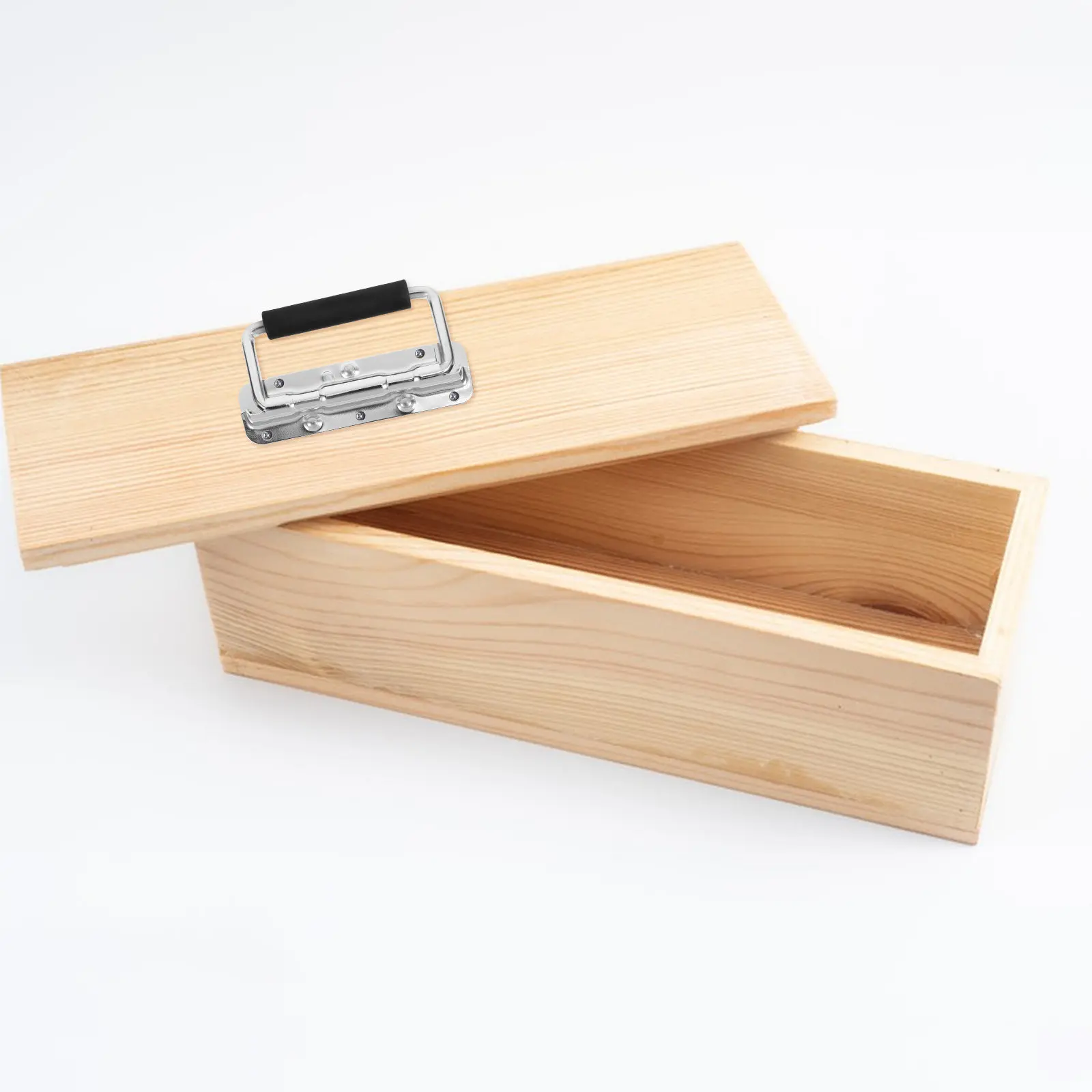 2Pcs Folding Handles Grip Spring Loaded Heavy Duty Toolbox Cabinet Storage Box Pull Ring Handles Iron Cabinet Handle