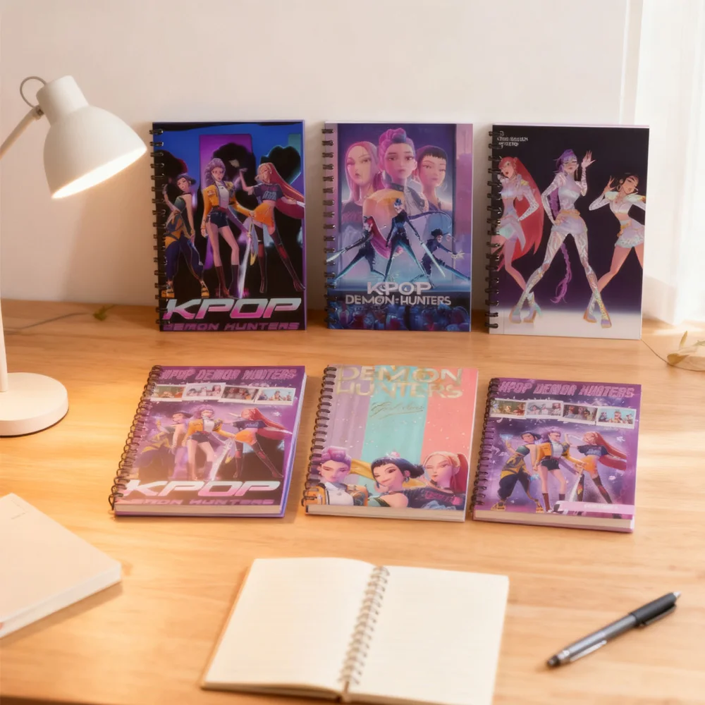 Kpop Demon Hunters Anime Notebooks القرطاسية لفائف الكتابة منصات للطلاب رسالة كتاب هدية بضائع أنيمي