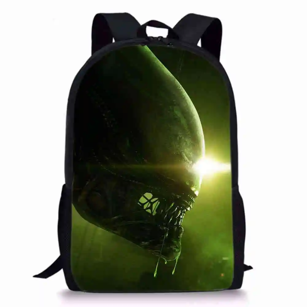 Mochila escolar para niños y niñas, bolsa de película de terror, Xenomorph, The Predator