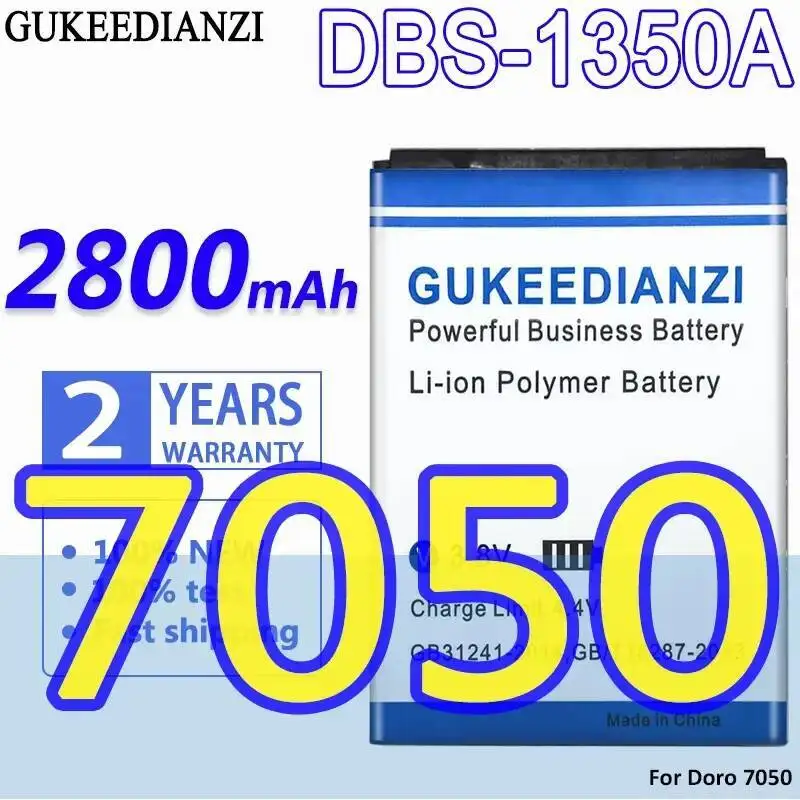 

Аккумулятор мобильного телефона для Doro 7050, хорошая низкотемпературная производительность Dbs-1350A, 2800 мАч