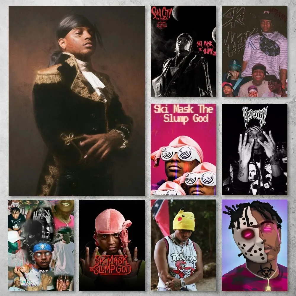 Ski Mask the Slump God Stokeley Rapper Poster Gallery Prints Painting Wall Canvas Pictures Living Room Sticker Small