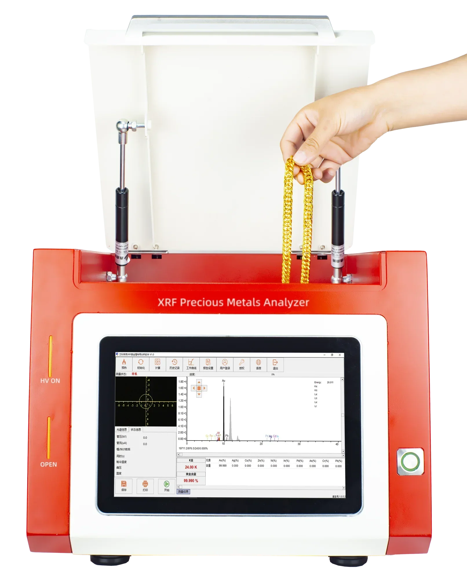 

Newest Design XRF Gold Analyzer Spectrometer Spark 650 with High Accuracy Testing Machine