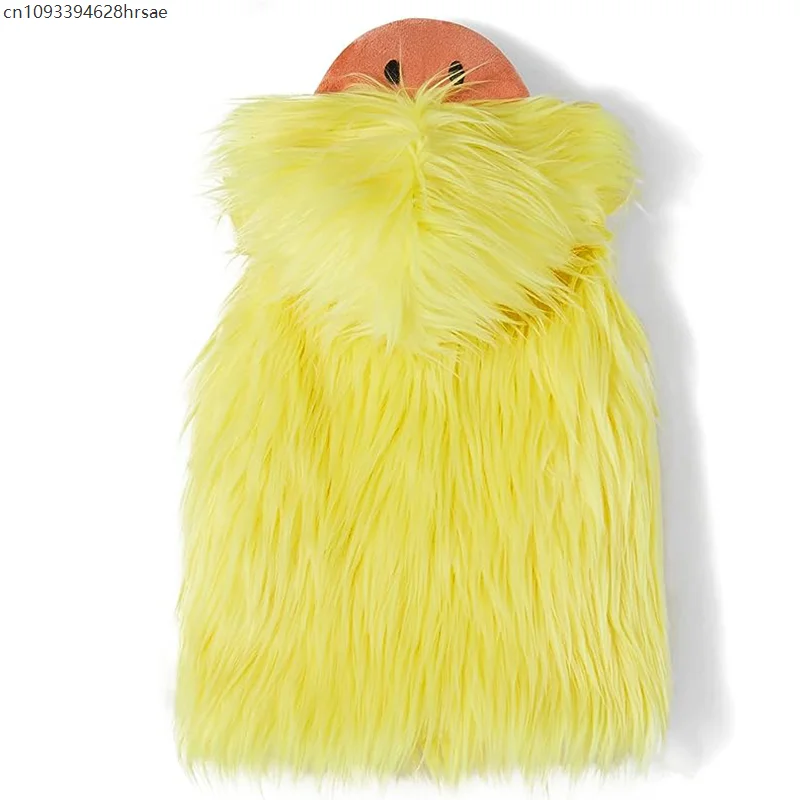 子供ロングファーリトルイエローアヒルベビーコスチューム甘い幼児アヒルフードベストトップハロウィンコスチューム