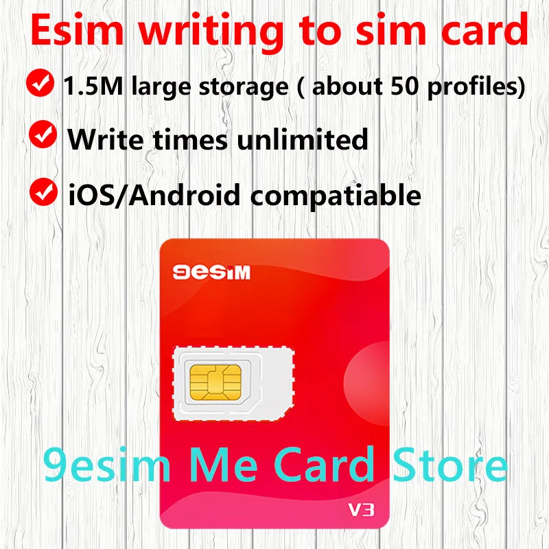 9esim V3 esim to sim adapter for iphone 16 pro max15 14removable euicc for studying abroad travel 5ber esim.me card module estk