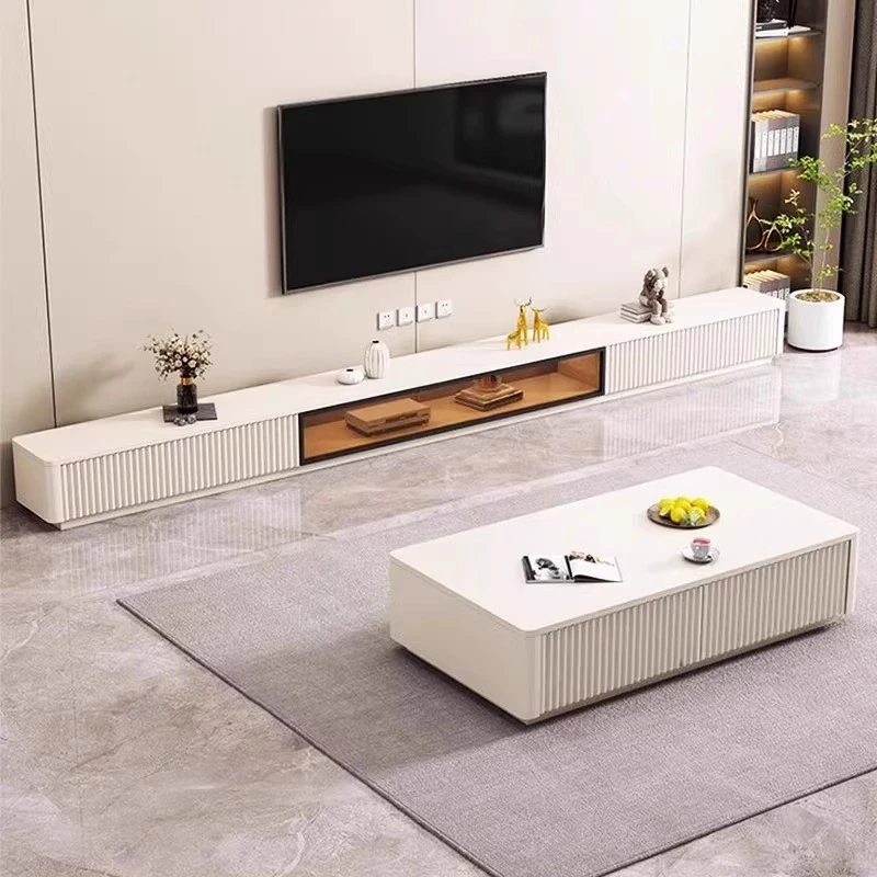 

Glass Base TV Stand Extended Universal Room Black TV Stand Modern Luxury Meuble Television Salon Furniture Home Living Room