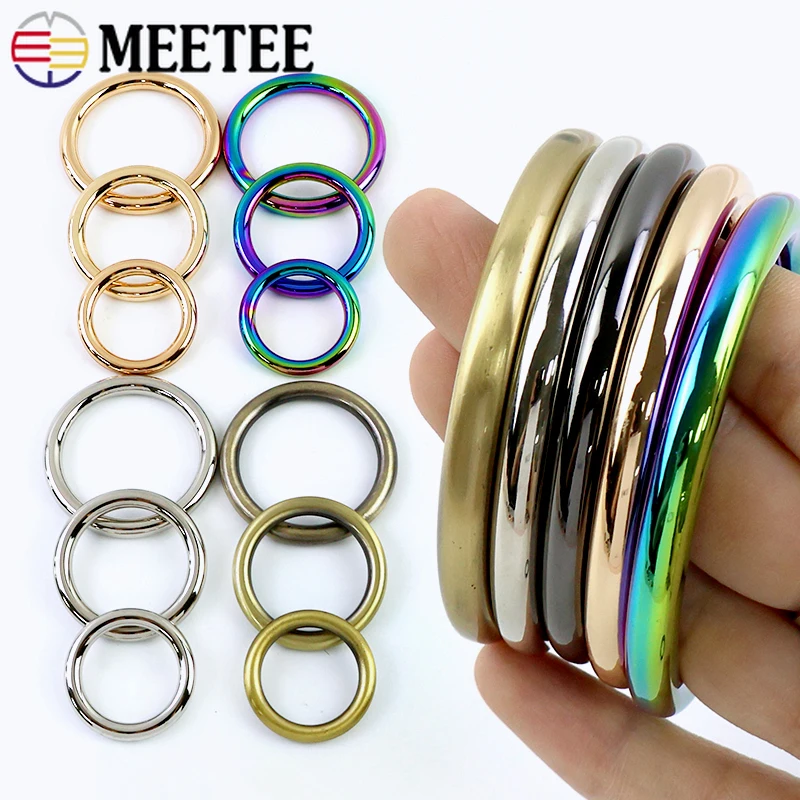 

10/20Pcs 15-50mm O Ring Metal Buckles Bag Strap Dog Collar KeyChain Loop Hook Belt Handbags Connect Rings Hardware Accessories