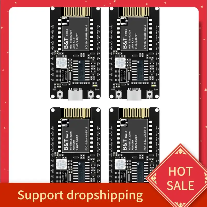 

B44C 4X BW16-Kit Макетная плата RTL8720DN Двухдиапазонный Wi-Fi маломощный модуль Bluetooth BLE Интерфейс Type-C