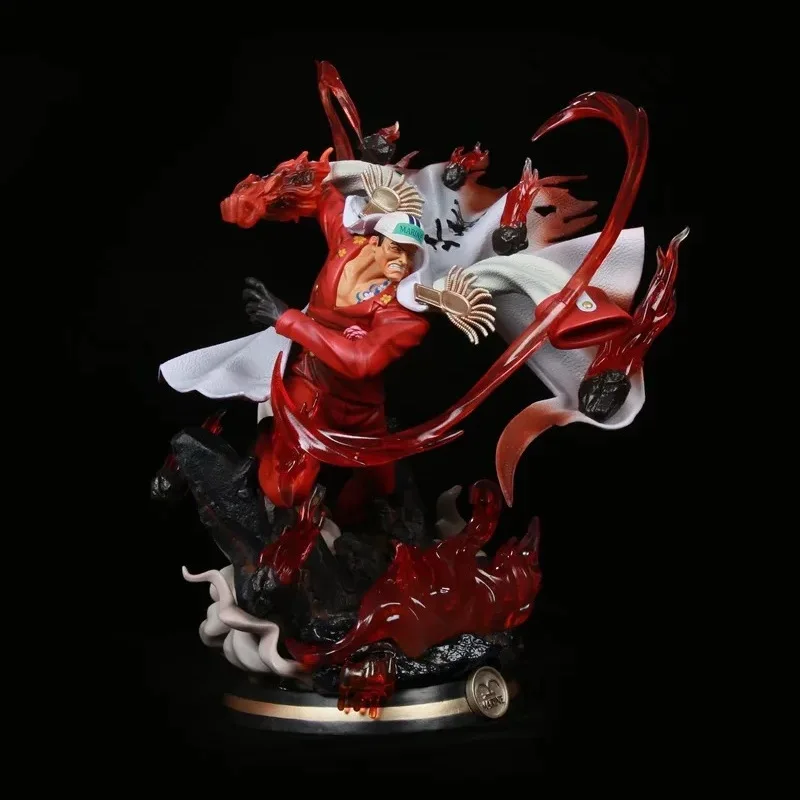 ONE PIECE GK oversized, burning wind, general Akagu, battle scene, statue, luminous, figure model