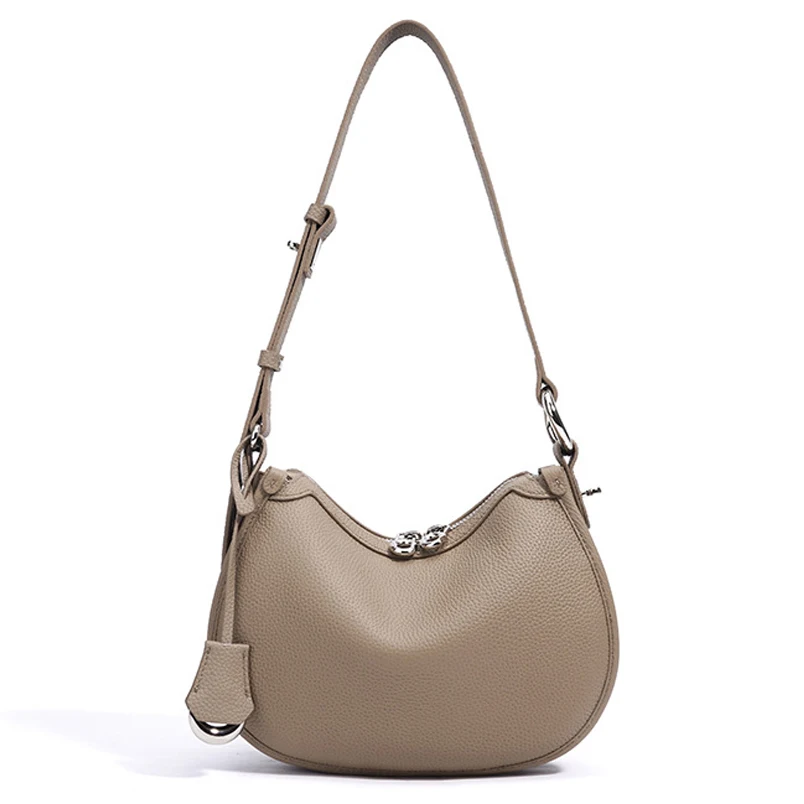 

Новинка 2023 года, французская нишевая дизайнерская сумка через плечо из натуральной кожи, сумка через плечо с луной для женщин, винтажная сумка-хобо в форме полумесяца, минималистичная