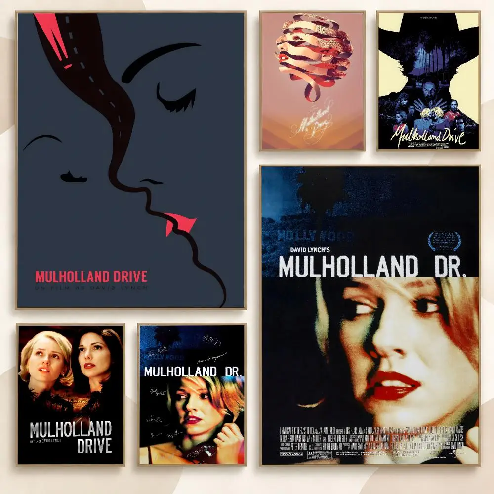 Mulholland Drive Mystery Movie Surreal Neo-Noir Drama Poster Contemporary Wall Art Print for Bedroom & Living Room, Unframed