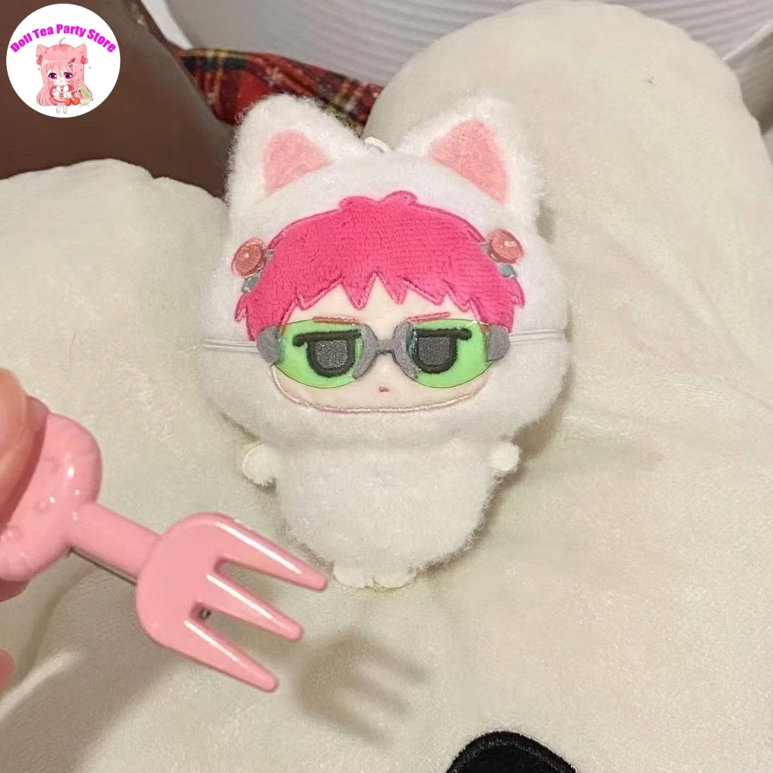 Saiki kusuo bonito cosplay bonecas de pelúcia recheado algodão boneca pingente chaveiro brinquedo anime mascote aniversário presente do dia das bruxas 10cm