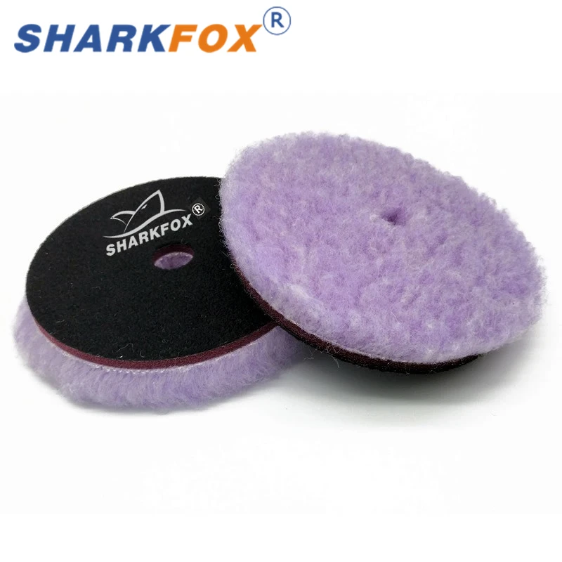 Sharkfox 5Pcs/lot 5/6 inch  Wool Polishing Pad High Density Lambs Woollen Polish Buffing Pad Car Polisher Buffing Waxing