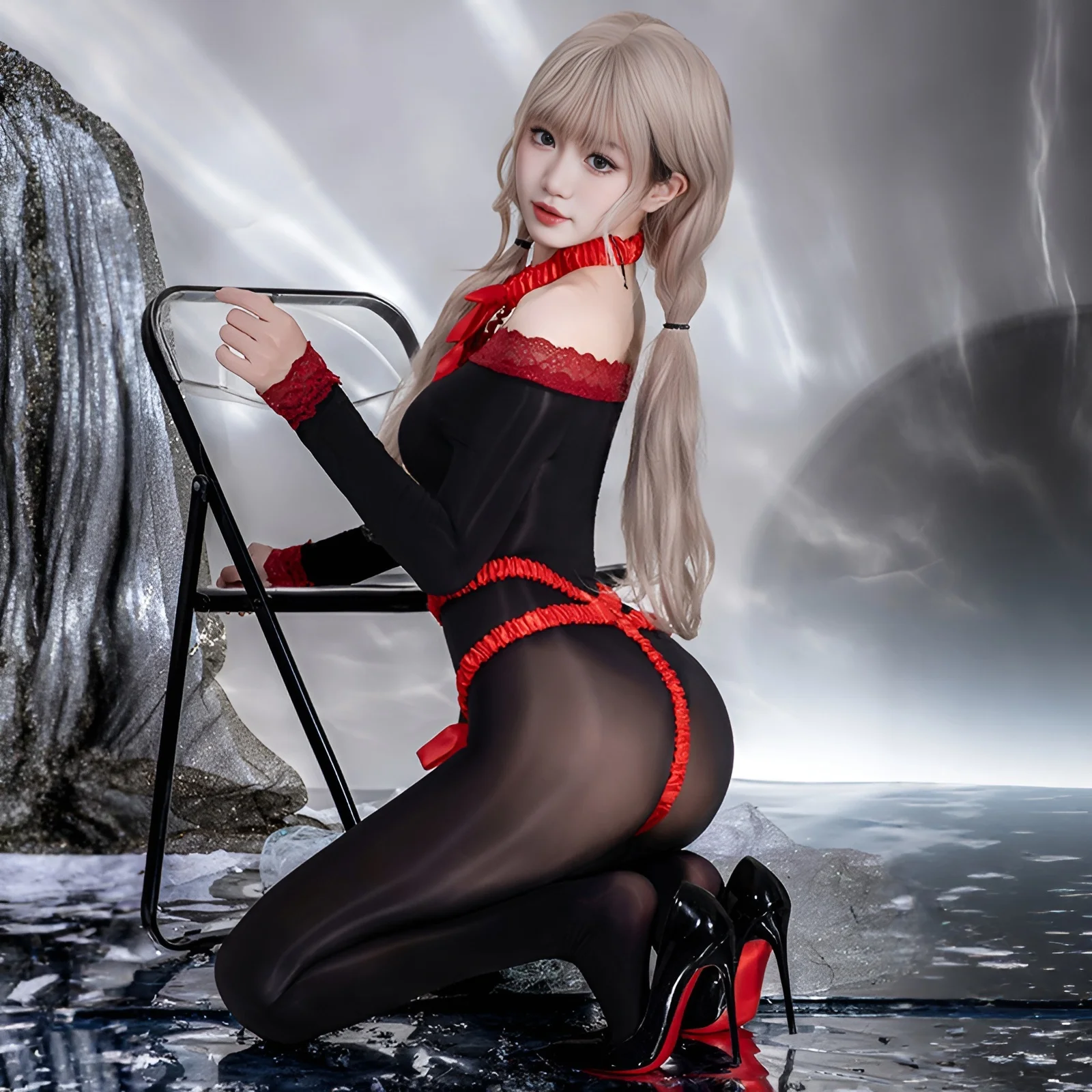 حار مثير النفط لامعة ارتداءها النساء Bdsm بذلة Bodycon يوتار المثيرة دعوى الكبار الإناث عبودية SM الجنس الإباحية دور اللعب زي #5