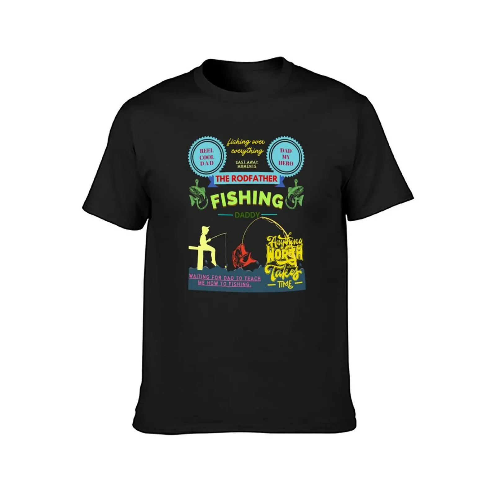 The Rodfather Father's Day Gifts Fishing Dad Reel Cool Dad Reel Cool Papa Fisherman Fishery The Rodfather Funny t shirt T-Shirt