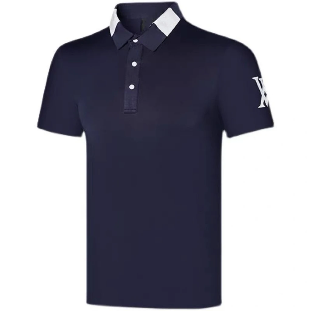 Golf Clothing Men Brand Breathable Quick Drying Polo Shirt Short Sleeved Lapel Loose Golf T Shirt