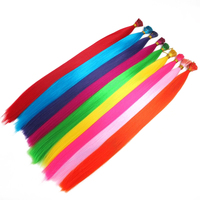 My-Diva Synthetic Colored I-Tip Stick Hair Extensions 16 Inch 10-100 Strands/Pack For Women High Temperature Fiber Hairpieces