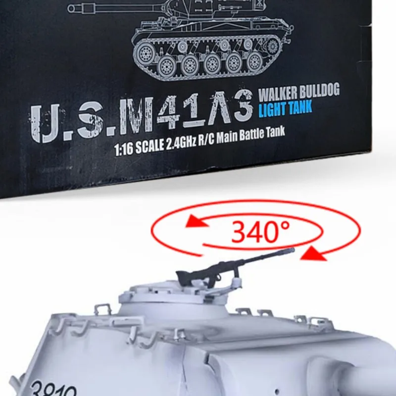 รถถัง Henglong 1/16 German Panther V RTR RC รุ่น 3819 พร้อมรีโมทคอนโทรล 2.4Ghz รุ่นพลาสติก 7.0 สำหรับเป็นของขวัญคริสต์มาส