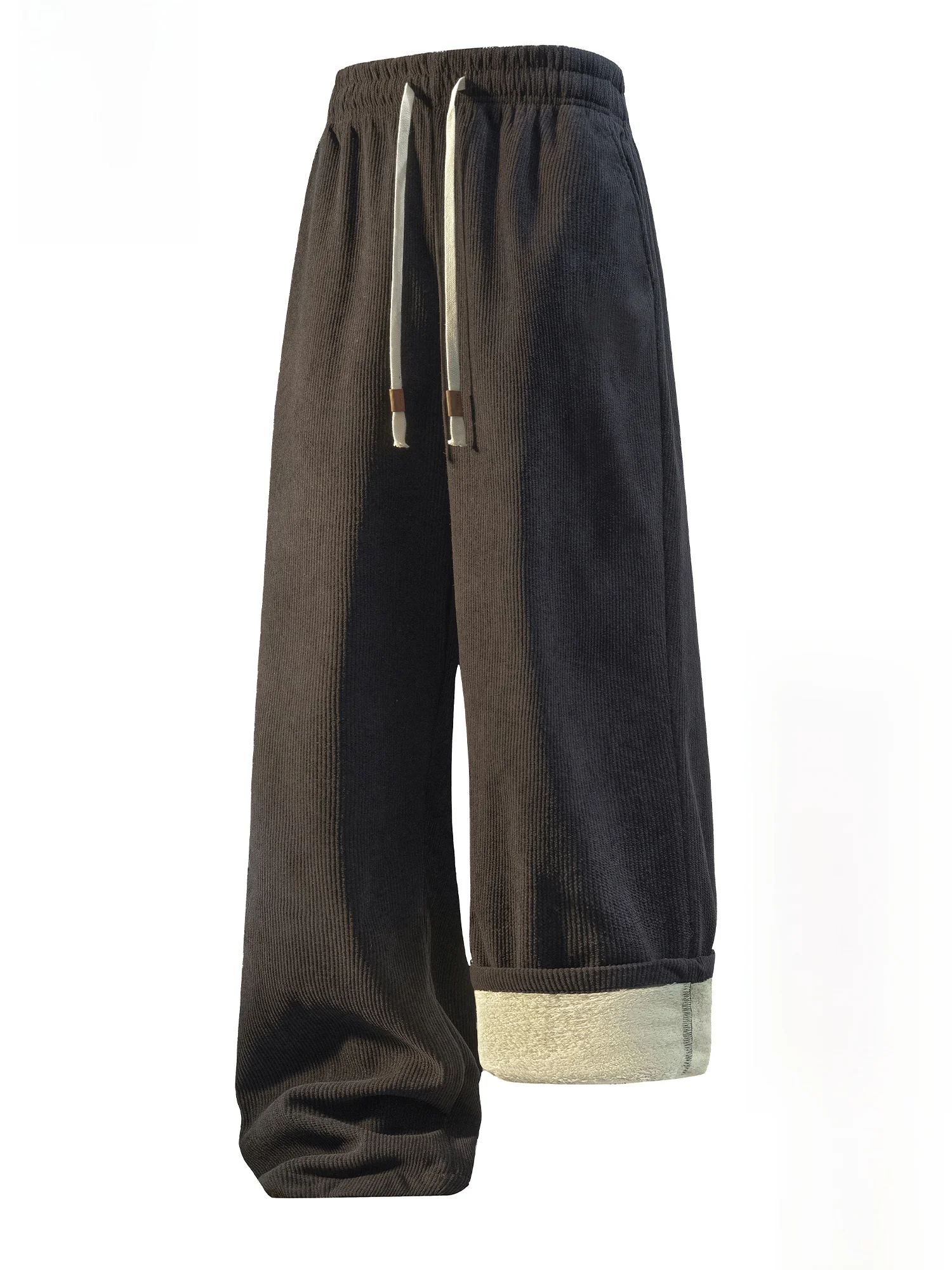 

PaulFrank Winter Corduroy Loose Casual Pants Men's Fce Lined Thiened Comfortable Warm Long Trousers Straight Leg Jeans