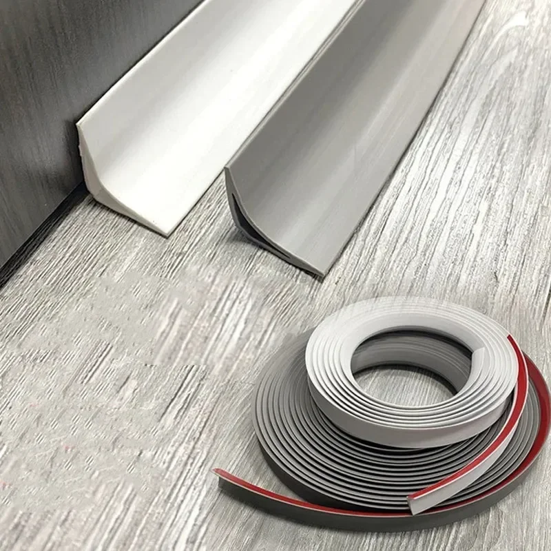 Home Decoration 1/10M PVC Self-Adhesive Wall Trim Line Tile Wall Gap Stickers Background Ceiling Molding Line Frame Border Decor