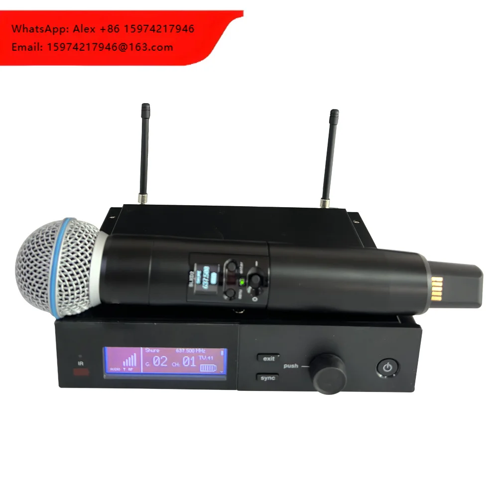 SLXD4 Wireless Microphone System Dual Channel Microphone Wireless Handheld Beta58 For Family Karaoke Stage Performance SLXD4