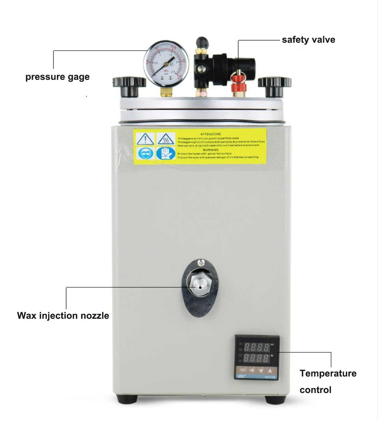 Wax Injector Tank Machine for Jewelry wax mold Casting Device with Nozzle for Wax Injection