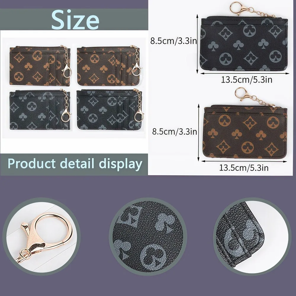 Fashionable credit card holder, ultra-thin zipper wallet with card slot and cash bag, portable wallet for daily use/travel.zwq