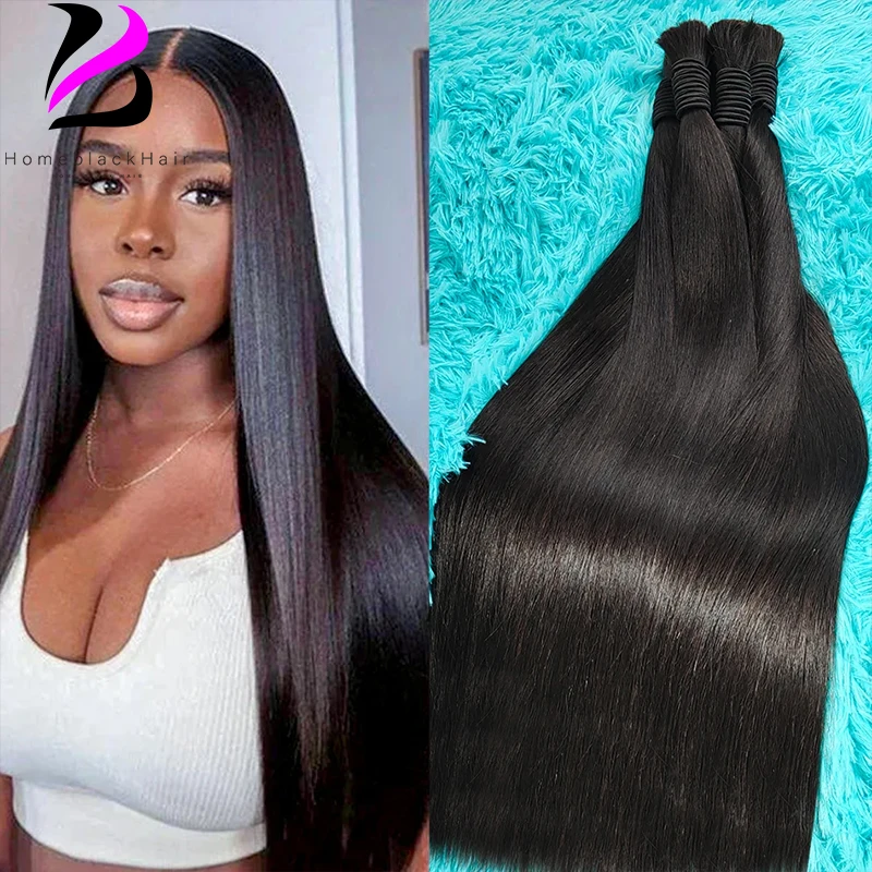 For Braiding 100% Unprocessed Human Hair Bulk Extensions Brazilian Remy Hair 18-30inch No Weft Virgin Bulk Human Hair Human Hair