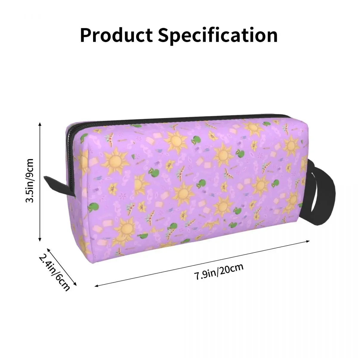 Rapunzel Pattern Pencil Cases Large Storage Pen Bags Pen Box Pencil Pouch For Boys Girls Students Stationery Makeup Bag