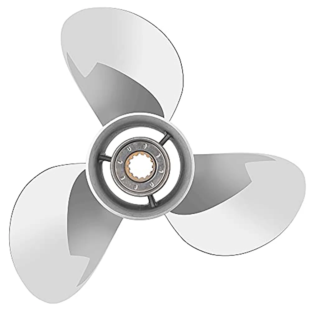 Boat Propeller 11 1/8x13 for Yamaha 40HP-55HP 3 Blades Stainless Steel Propeller 13 Tooth RH 69W-45945-00-EL 11.125x13