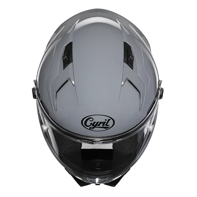 안전 경량 풀 페이스 헬멧, DOT 인증, 편안한 듀얼 바이저, 시릴 통기성 스포츠 스트리트 모토 헬멧