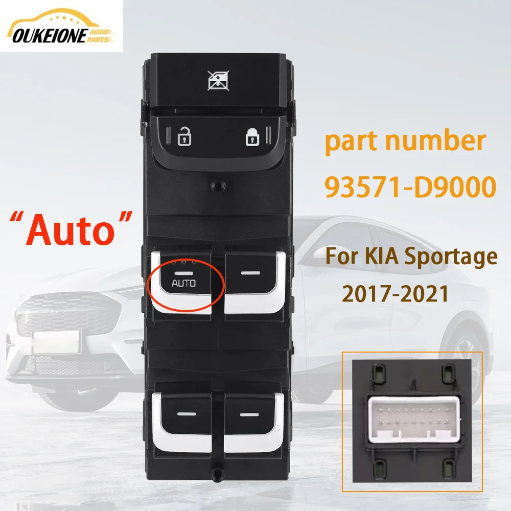 93571-D9000 for KIA Sportage 2017-2021 Front Left Electric Power Window Switch Lifter Control Button 93571D9000 Car Accessories