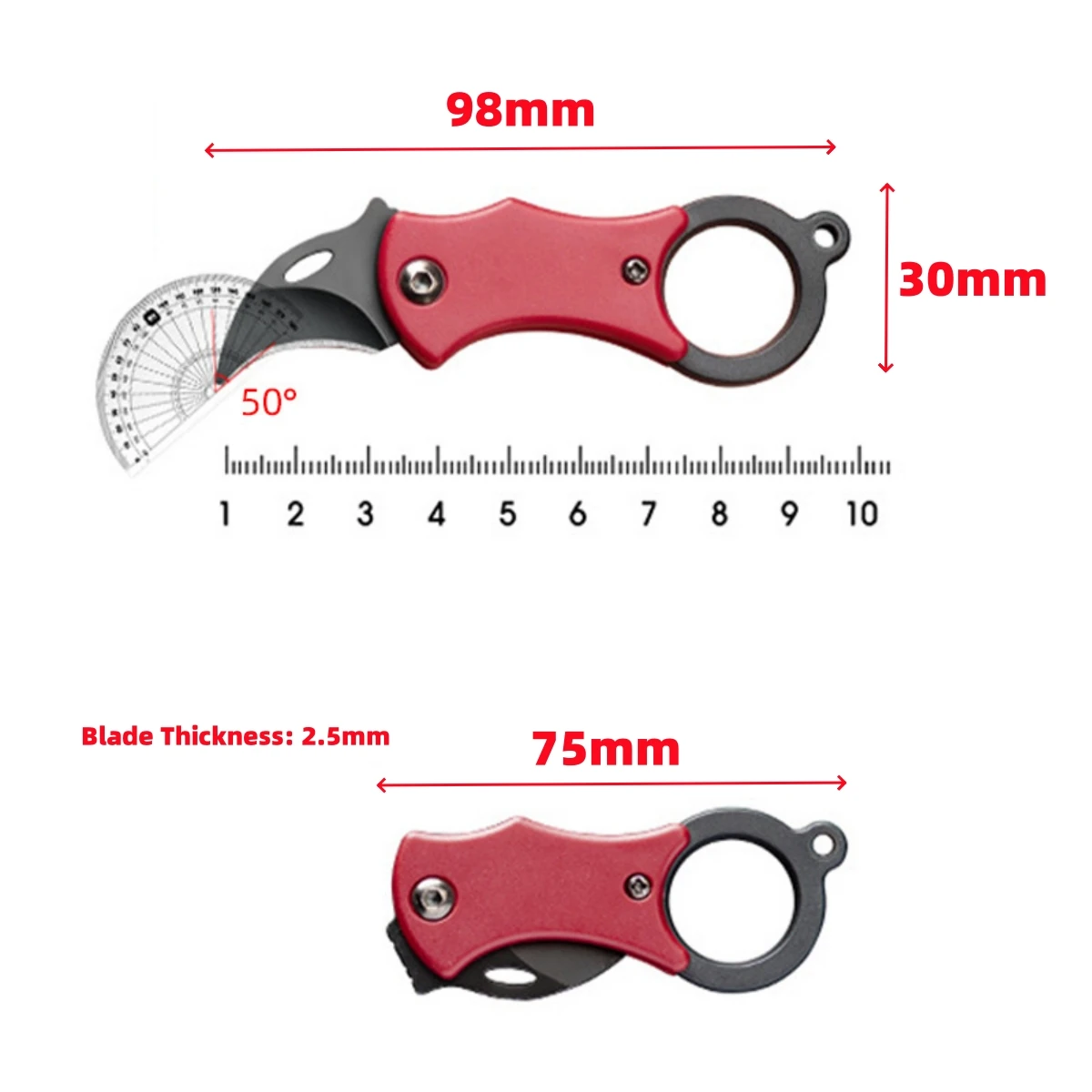 Portable Mini Knife Household Folding Fruit Knife Multi-Function Outdoor Camping Pocket Knife Keychain Mouth for Carrying Around