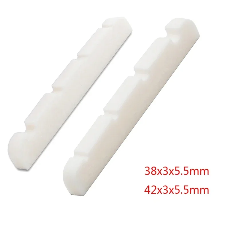 

50Pcs Slotted Real Bone 4/5/7 String JB Bass Nuts For Electric Bass 38/42/48x3x5.5MM 42/48x6x8.5MM